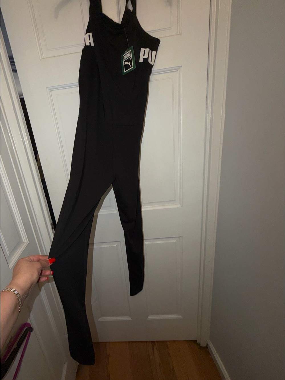 Puma Black Women's Athletic Jumpsuit with White Logo